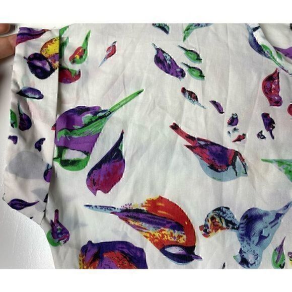 Colorful Bird Blouse by Zanzea Size Large - Picture 3 of 10